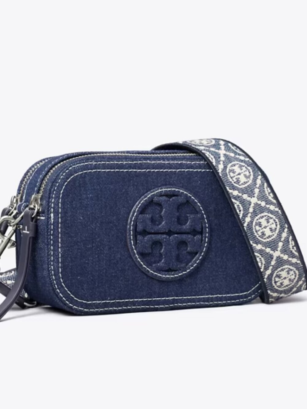 Tory Burch Mini Miller Denim Crossbody Bag